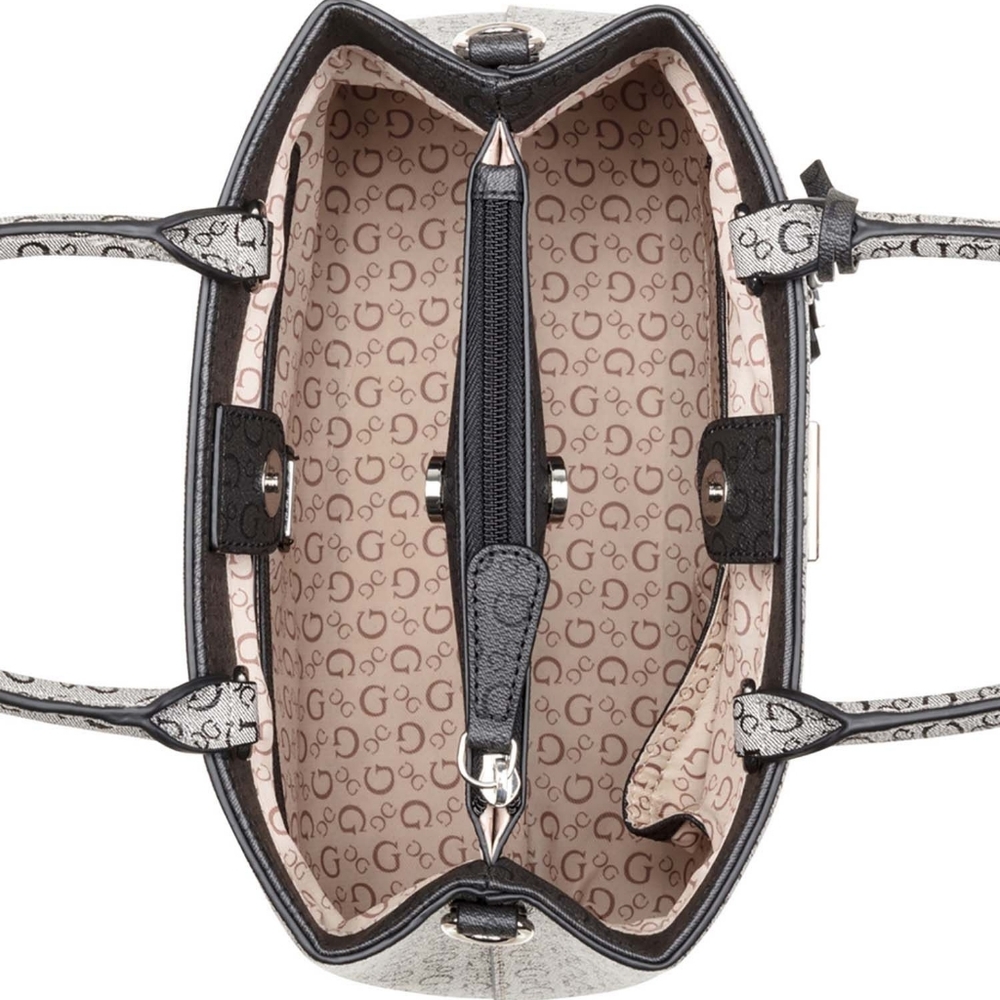 GUESS Monogram Satchel Handbag - Picture 4 of 4
